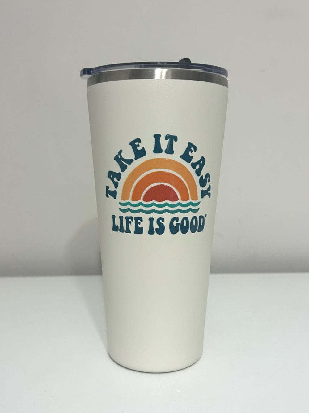 New Life Is Good Double Walled Hot or Cold Tumbler, “Take It Easy”